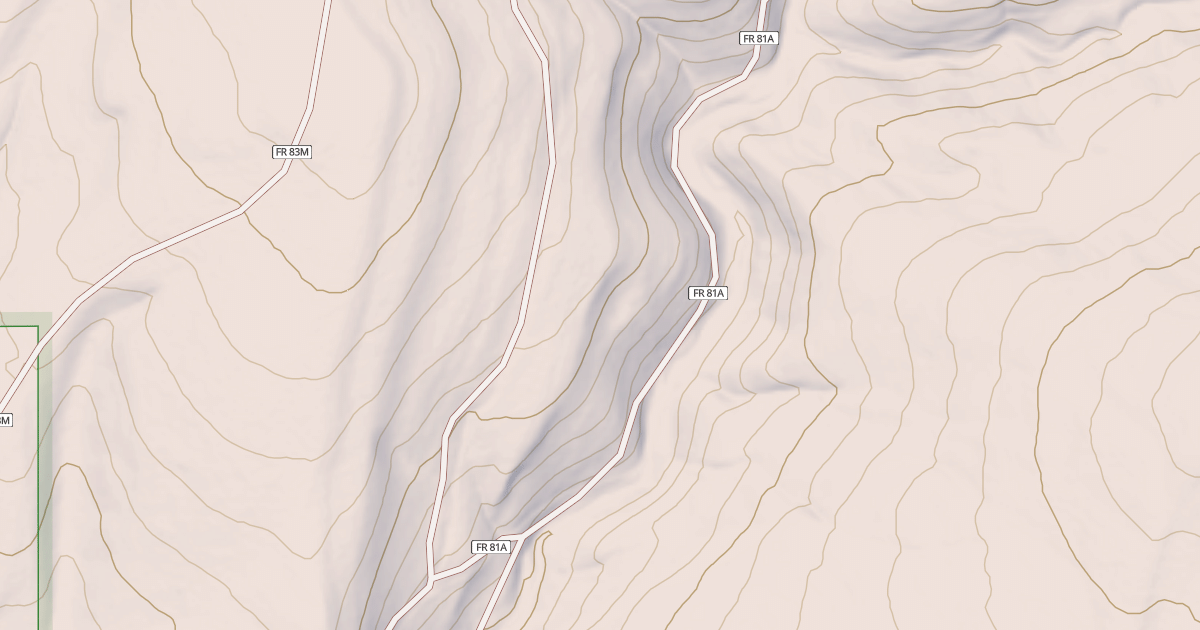 Map preview of USFS National Forest System Roads {0A16FFB7-89D8-41DC-BB84-8E955C483536}