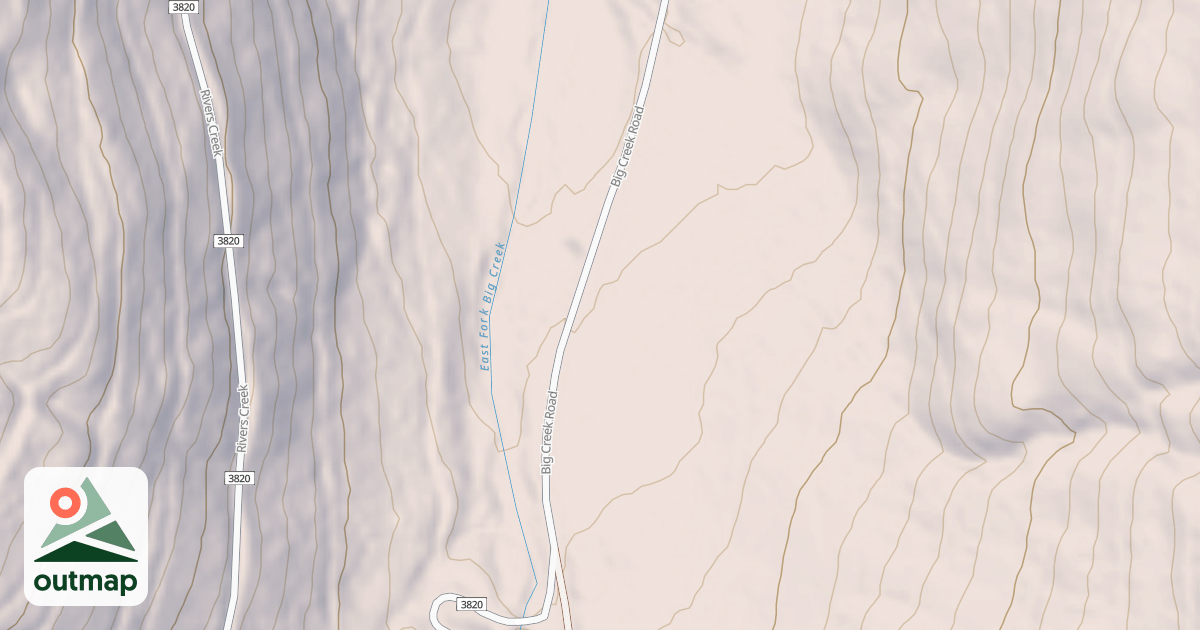 Map of EAST FORK BIG CREEK