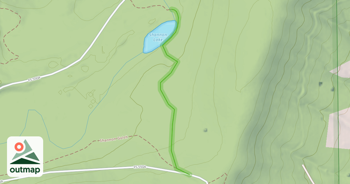 Map of Shannon Lake Trail