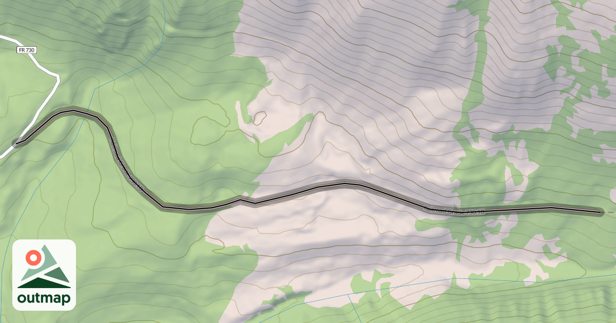 Map of Railroad Grade 730.1B