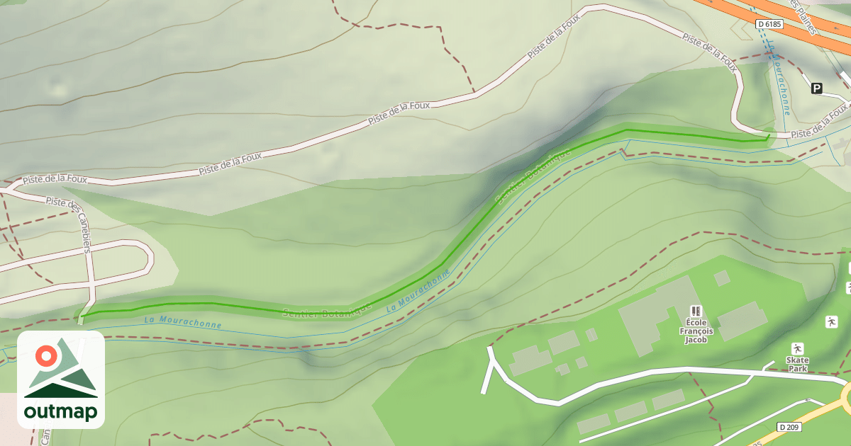 Map of Sentier Botanique