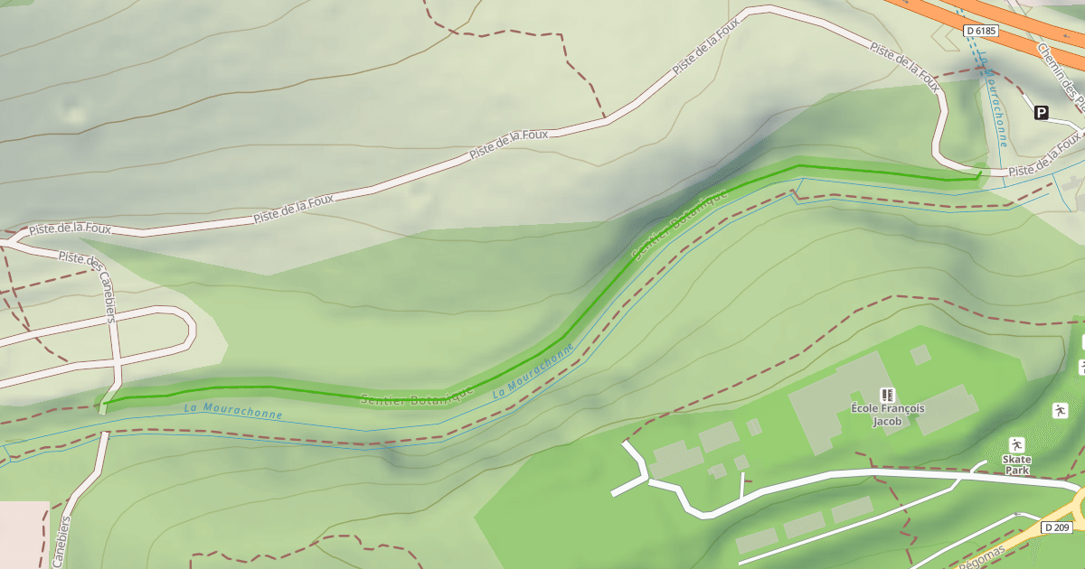 Map preview of Sentier Botanique