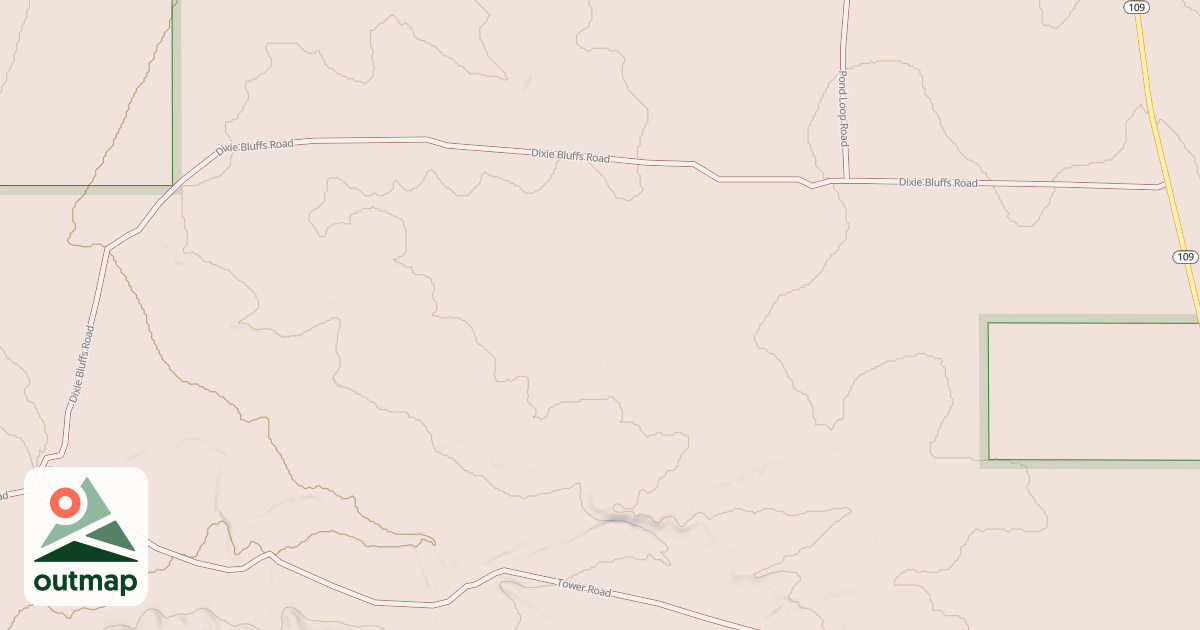 Map of DIXIE BLUFFS