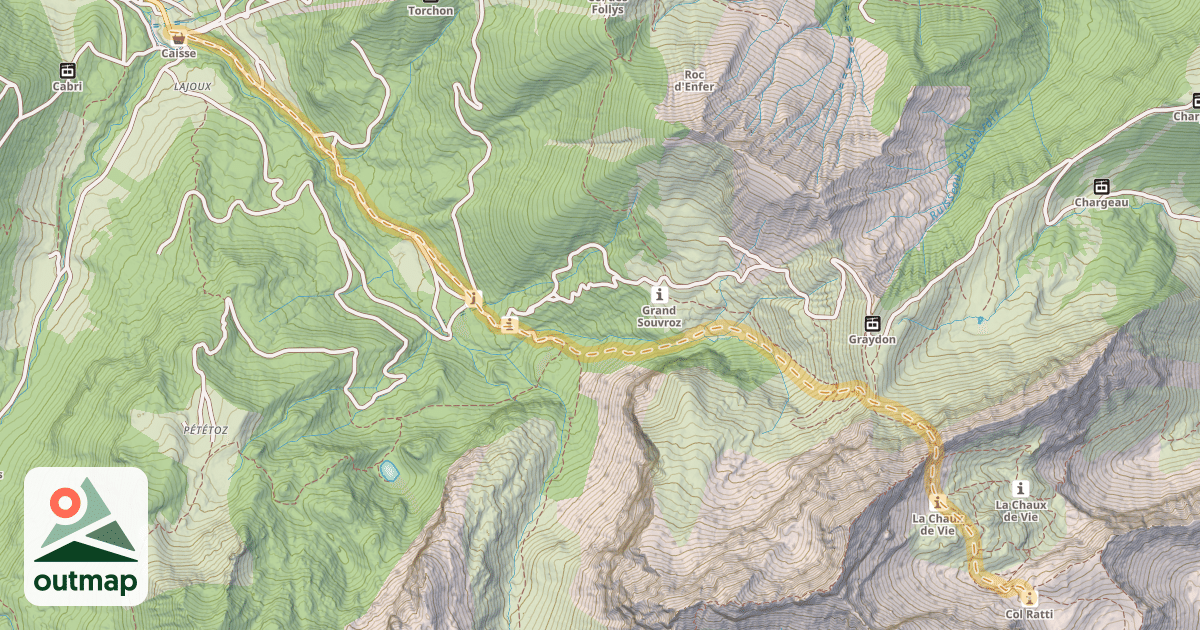 Map of Col Ratti — La Chèvrerie