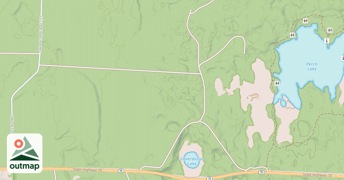 Map of SILVER DOLLAR ROAD
