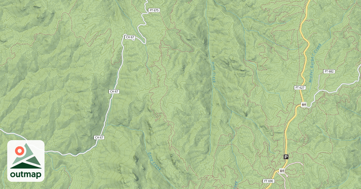Map of Cabin Ridge