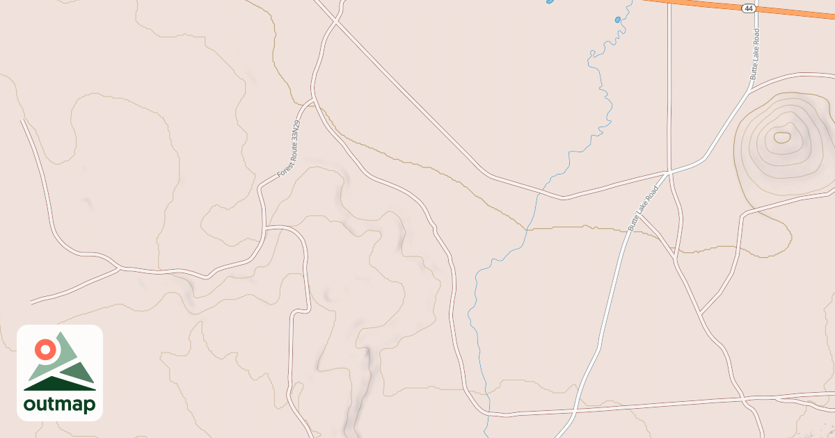 Map of BIDWELL SPRINGS TIE