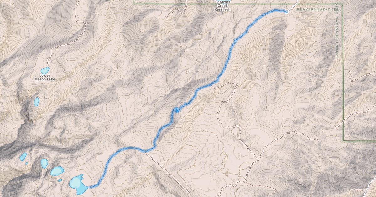 Map preview of North Willow Creek