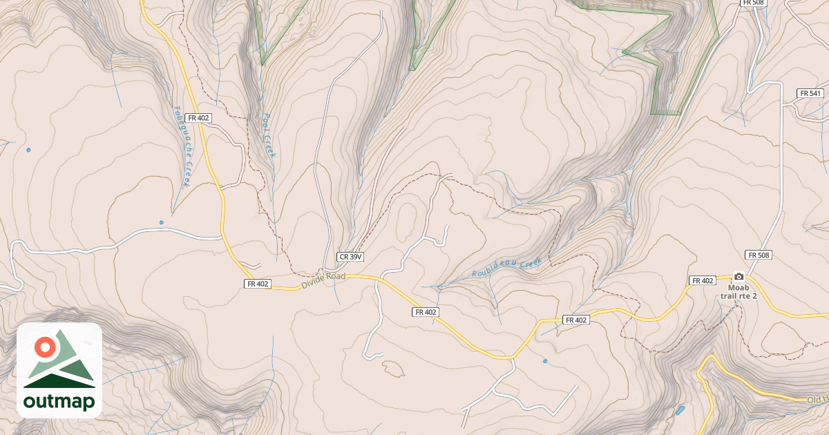 Map of USFS Motor Vehicle Use Map Trails 5244