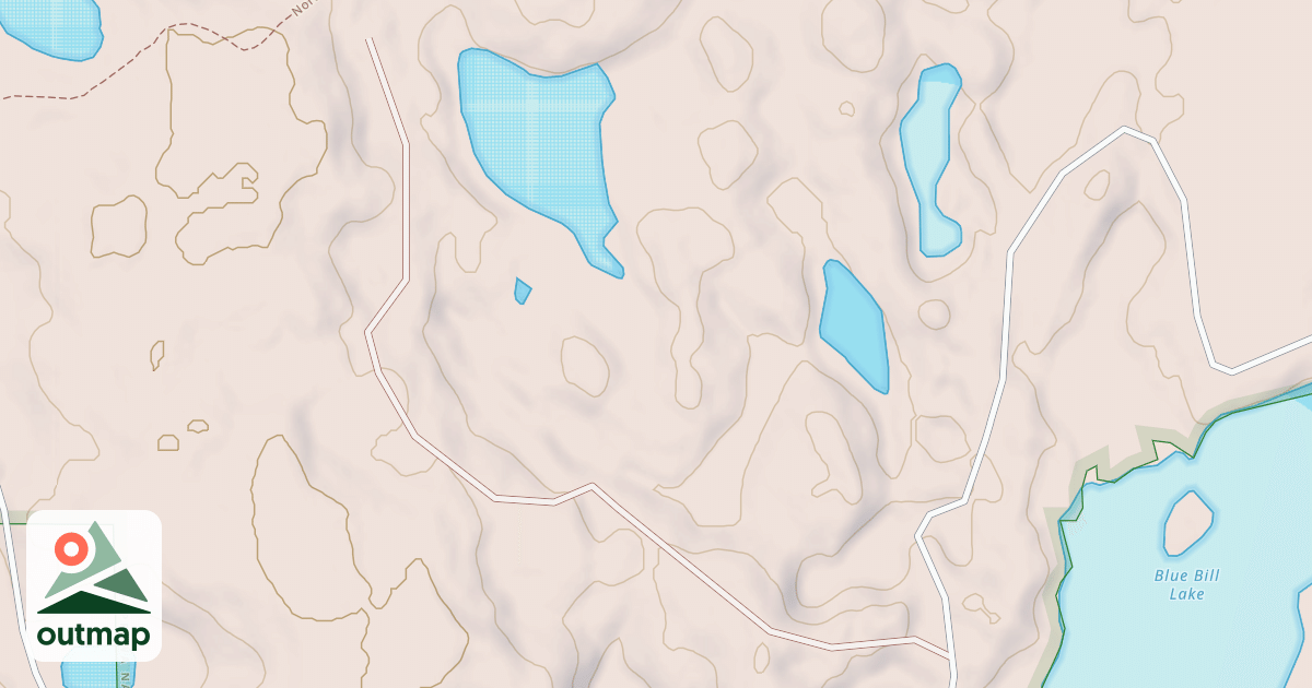 Map of BLUE BILL LAKE ROAD SPUR D