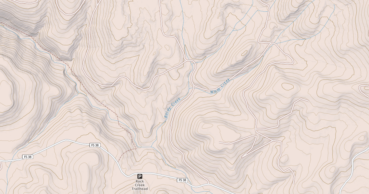Map preview of USFS National Forest System Roads {0B2F1076-A9DB-441F-A27D-1B2A6B4615B5}