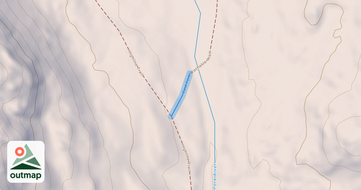 Map of East Fork Washakie Trail