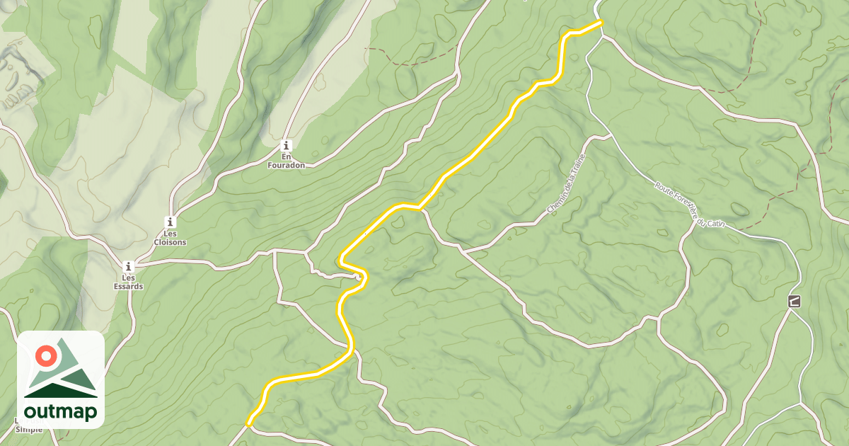 Map of Route Forestière vers Saint-Claude