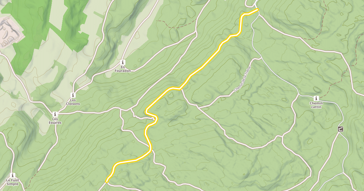 Map preview of Route Forestière vers Saint-Claude