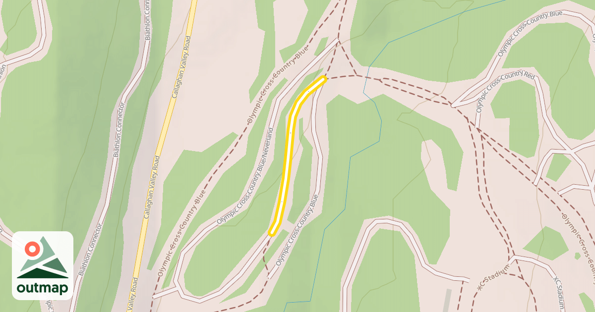 Map of Olympic Cross-Country Blue/Neverland