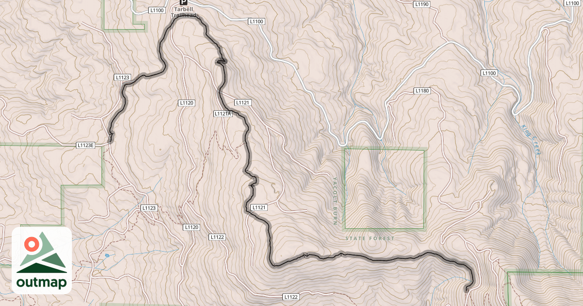 Map of Tarbell Trail