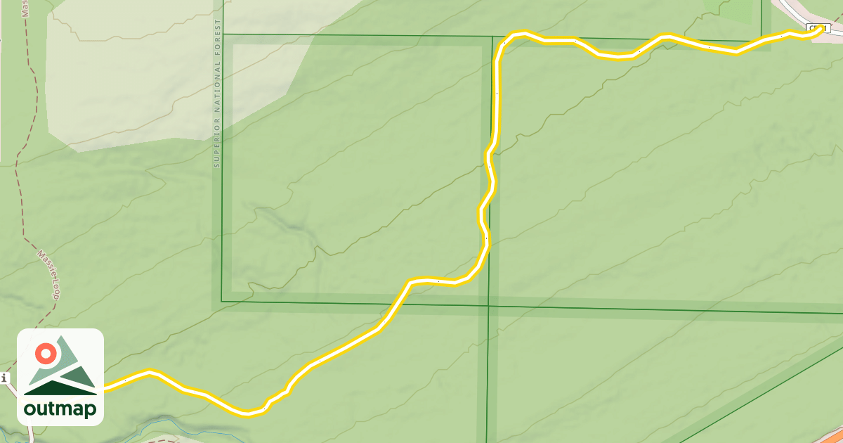 Map of North Shore Mountains Ski Trail