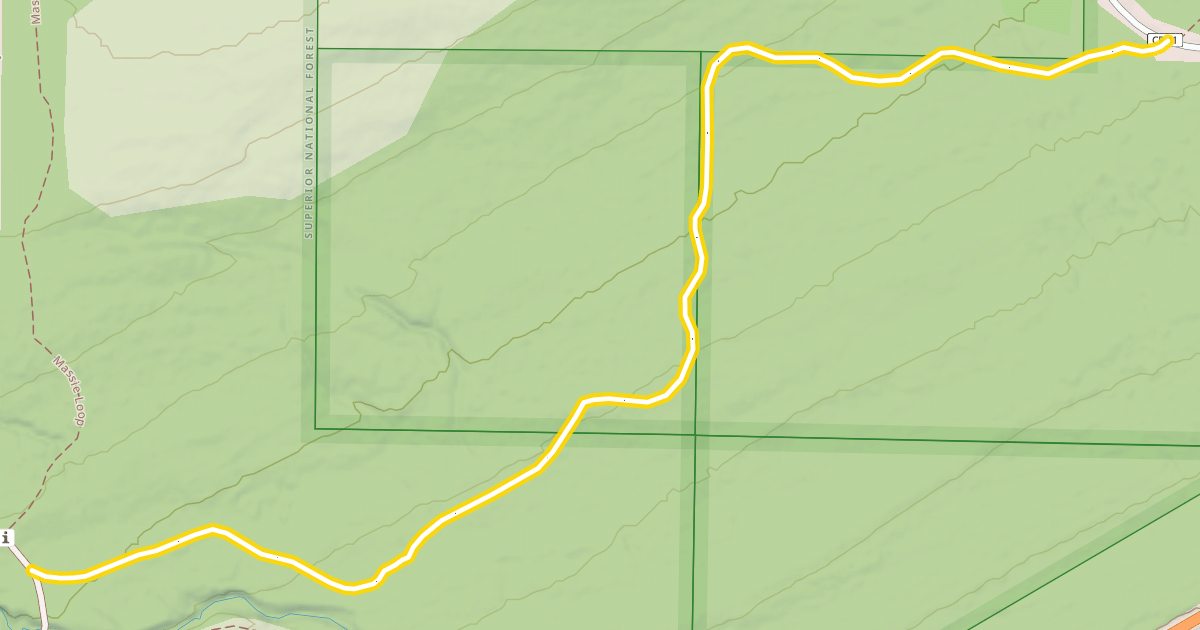 Map preview of North Shore Mountains Ski Trail