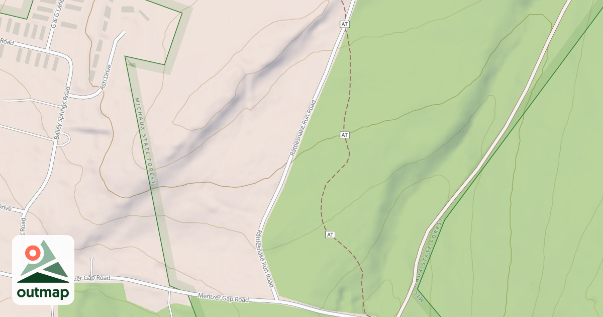 Map of Michaux State Forest – Snowmobile Trail System (Southern)
