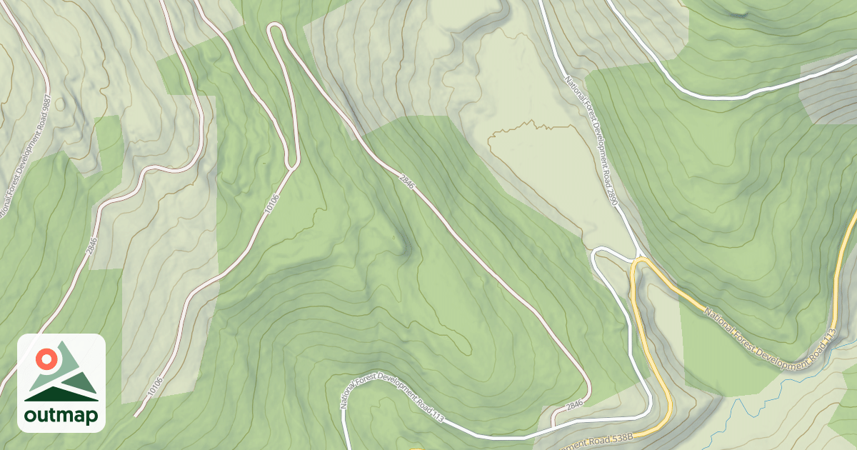 Map of BRUSH DIVIDE SPUR 1