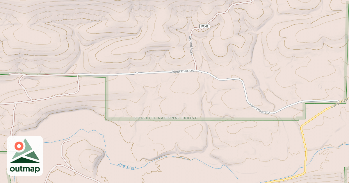 Map of HAW CREEK