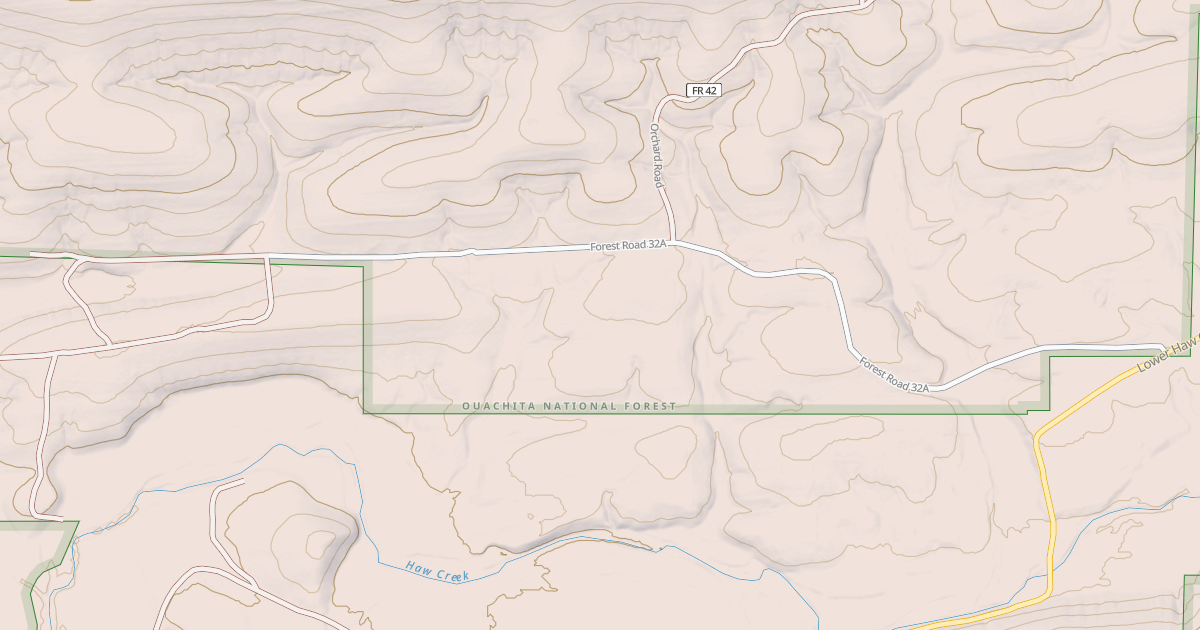 Map preview of HAW CREEK