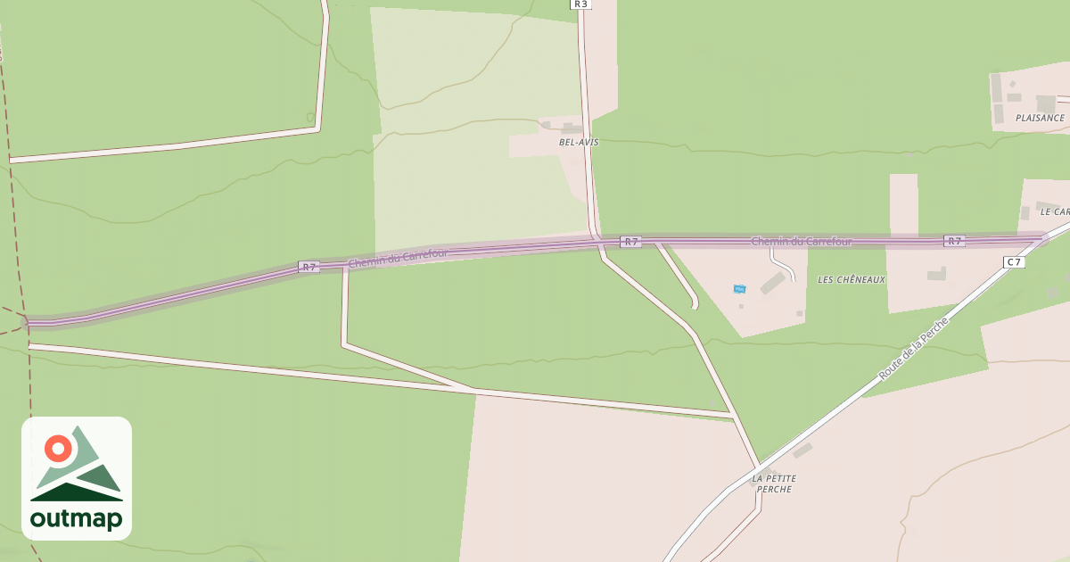 Map of Chemin du Carrefour