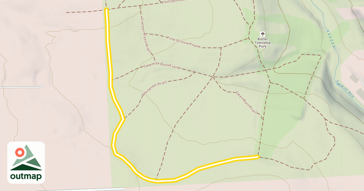 Map of Grinny Grove Trail