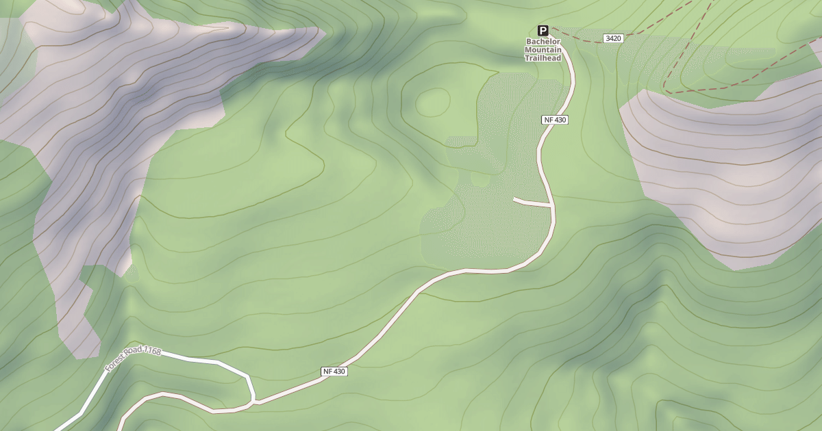 Map preview of COFFIN MOUNTAIN ROAD