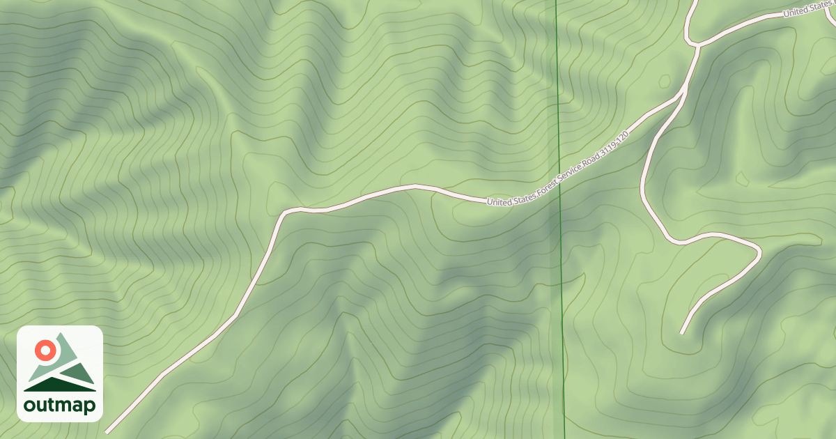 Map of USFS Motor Vehicle Use Map Roads {EF922F53-17E1-4D65-8195-783DB9FE81D5}