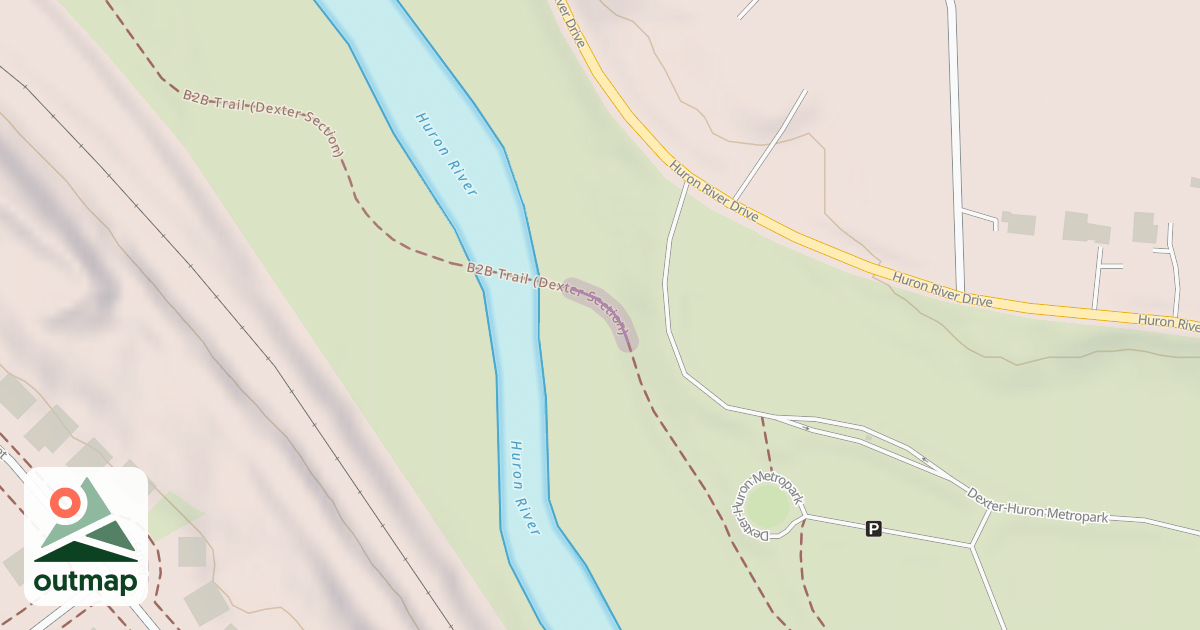 Map of B2B Trail (Dexter Section)