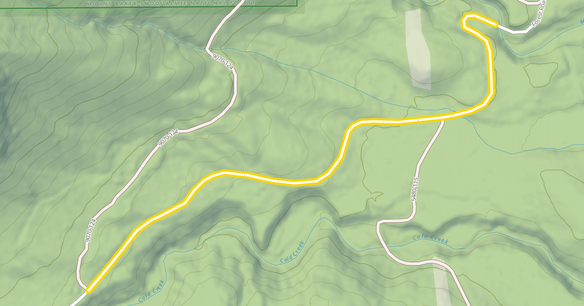 Map preview of Forest Road 9070