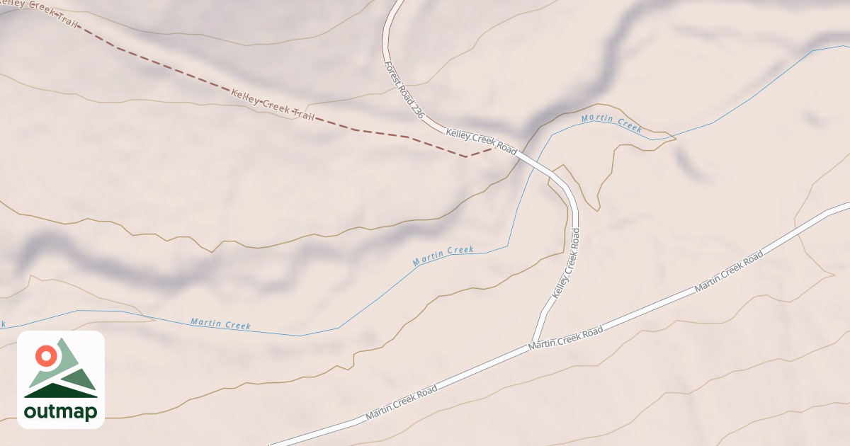Map of KELLEY CREEK