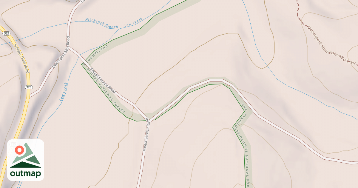 Map of DAVENPORT MTN