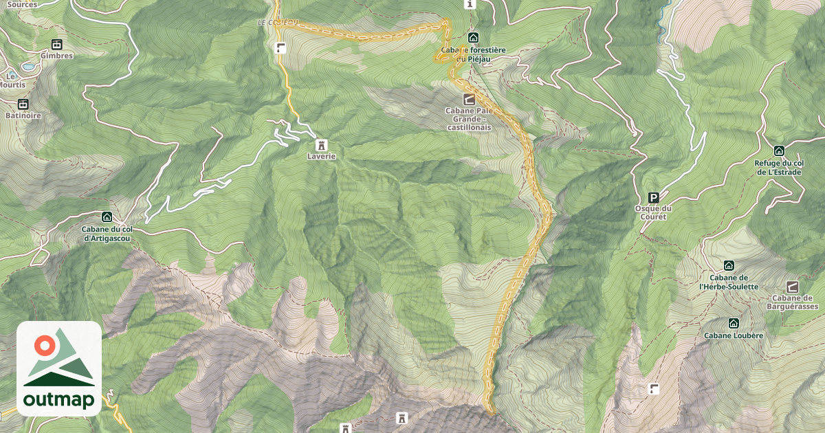 Map of Cap de Gauch — Le Couéu