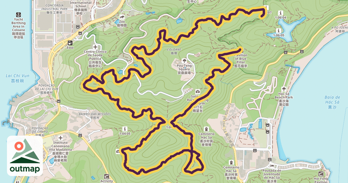 Map of Coloane Trail