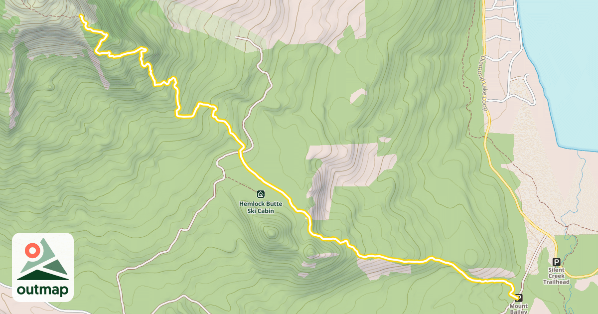 Map of Mount Bailey Trail