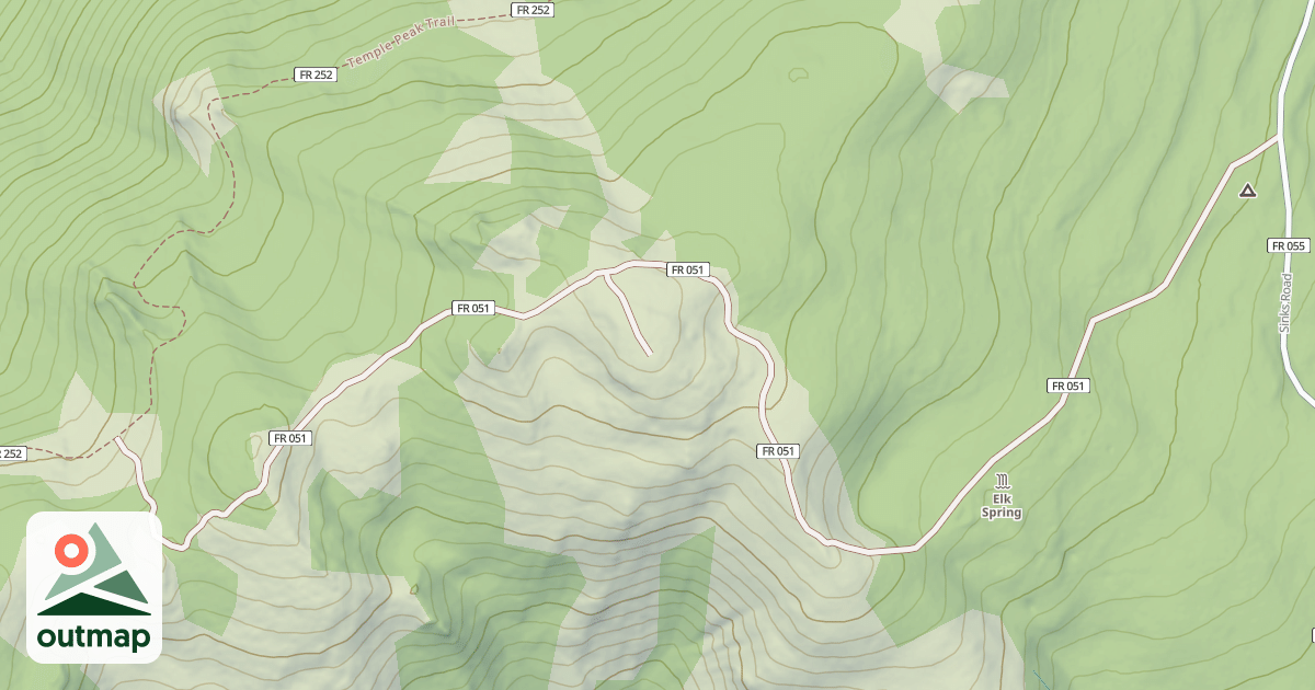 Map of ELK SPRINGS
