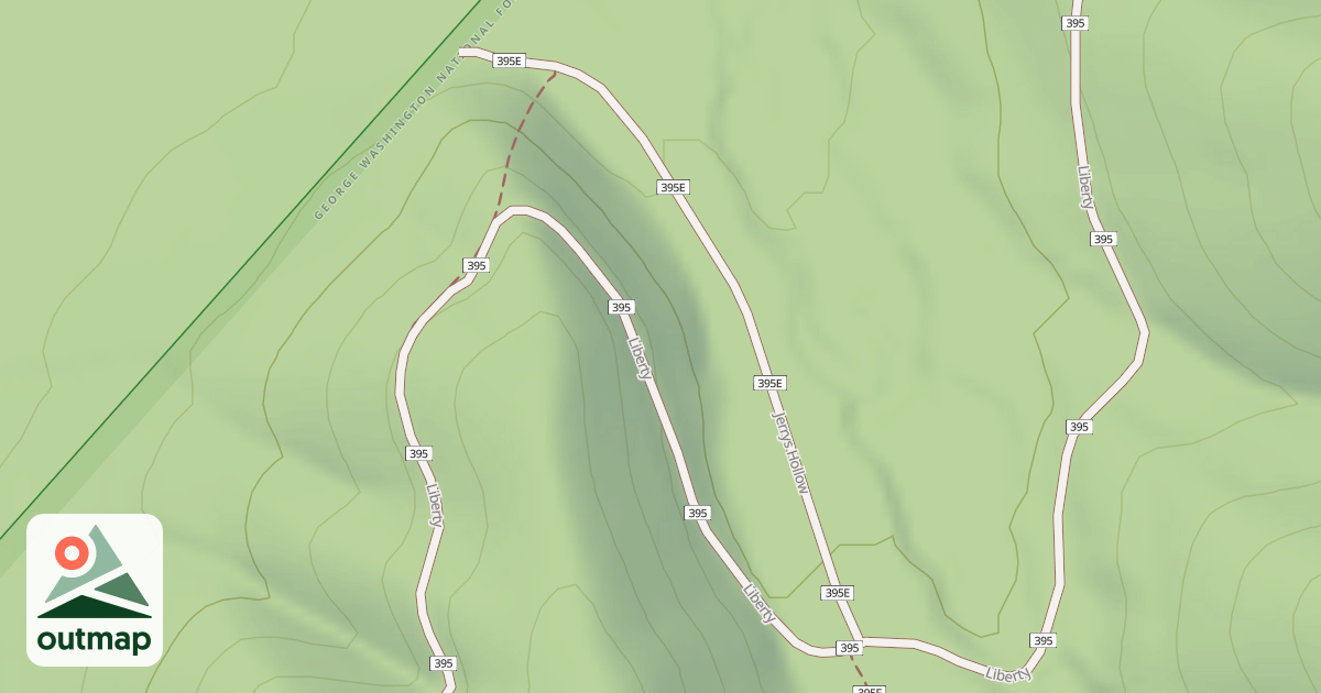 Map of JERRYS HOLLOW