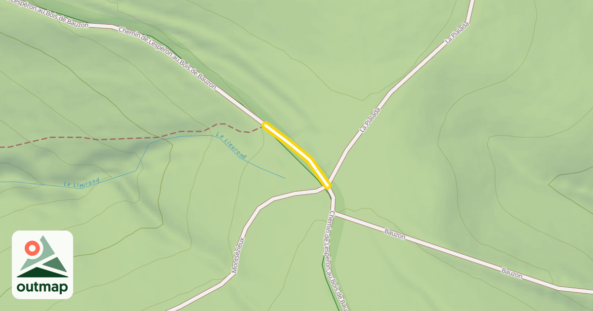 Map of Chemin de Lespéron au Bois de Bauzon