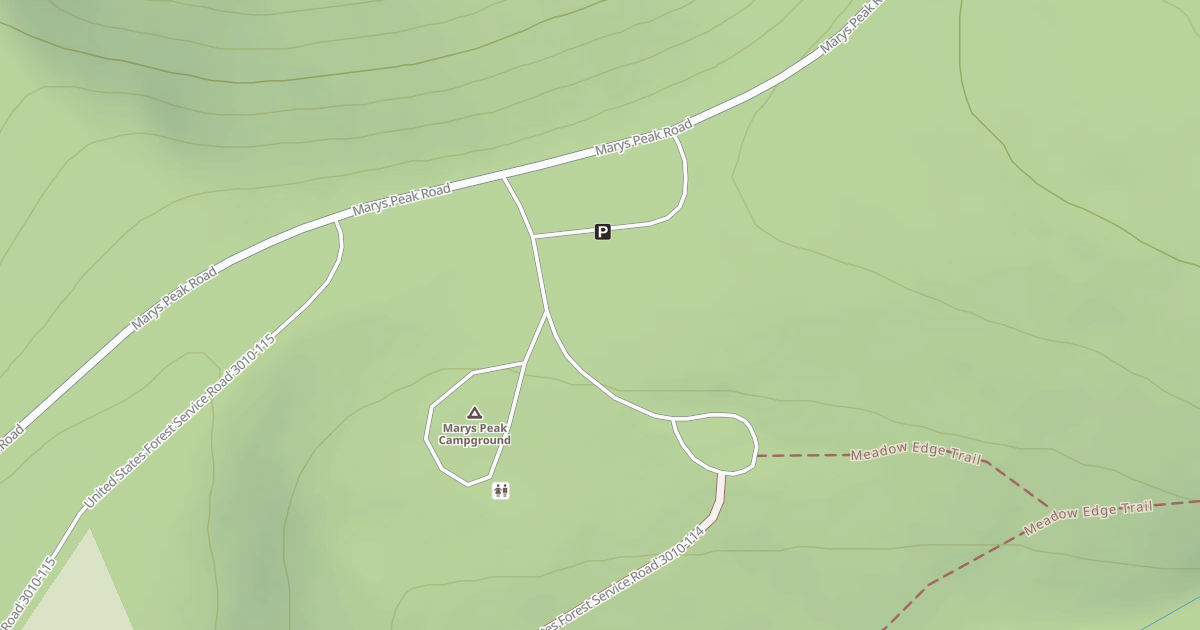 Map preview of MARYS  PEAK CAMPGROUND