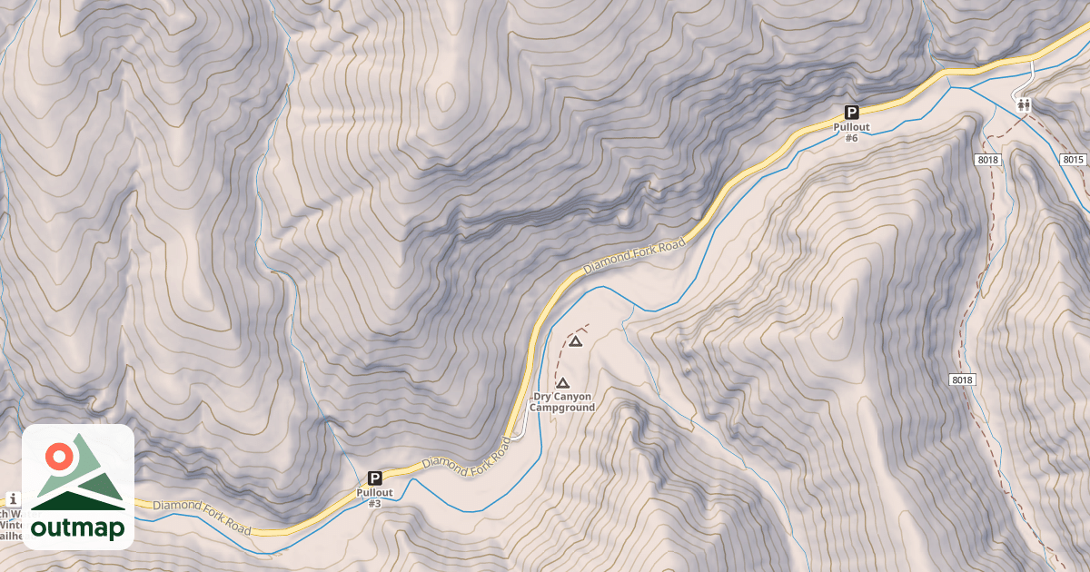 Map of DIAMOND FORK