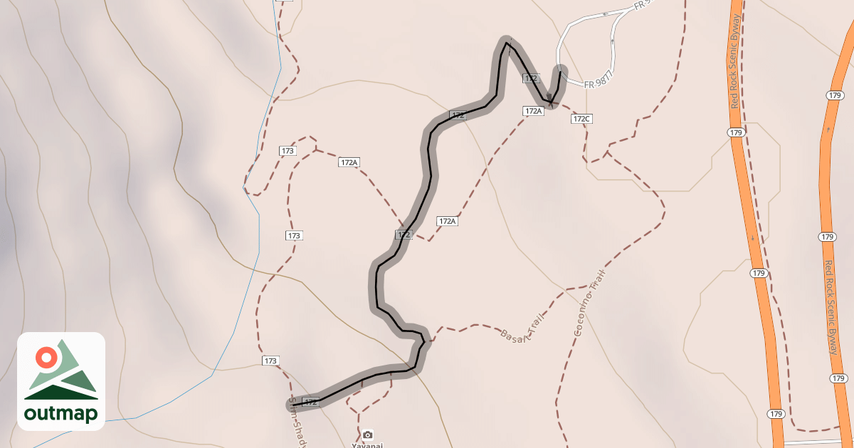 Map of Yavapai Vista Trail