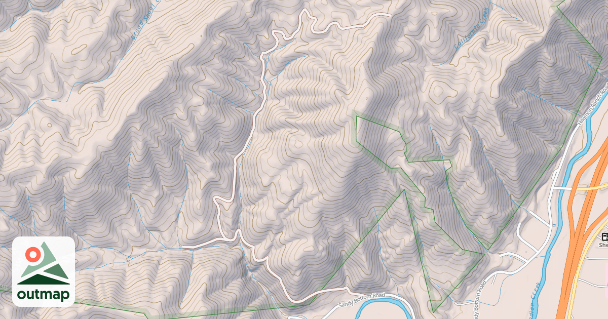 Map of GREEN KNOB/NORTON BR