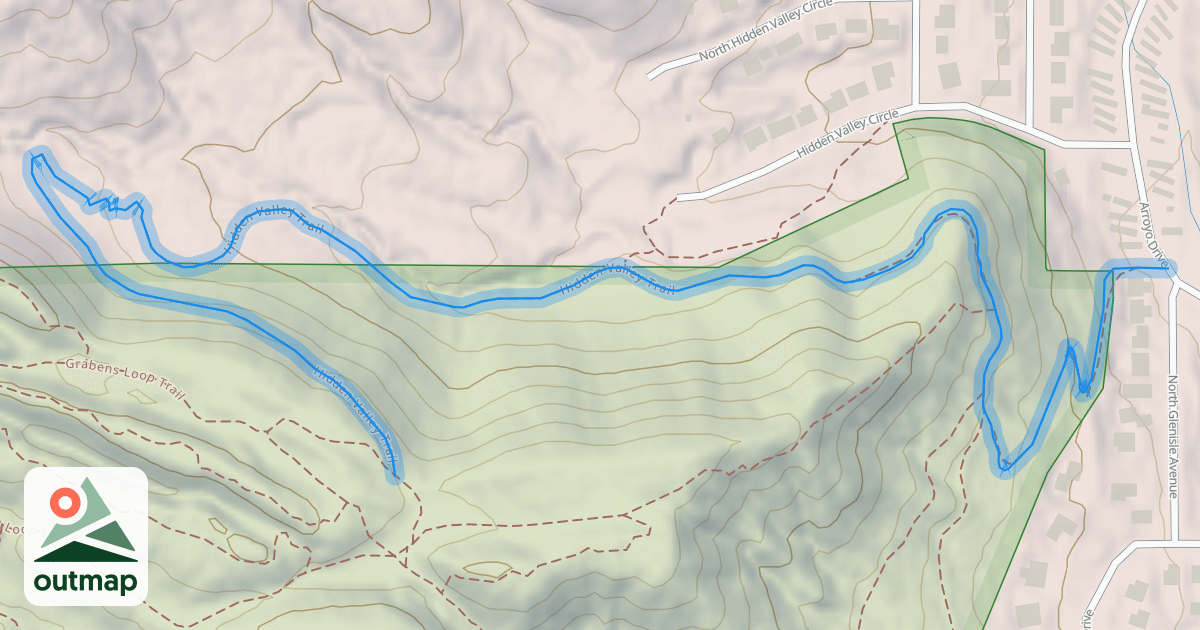 Map of Hidden Valley Trail