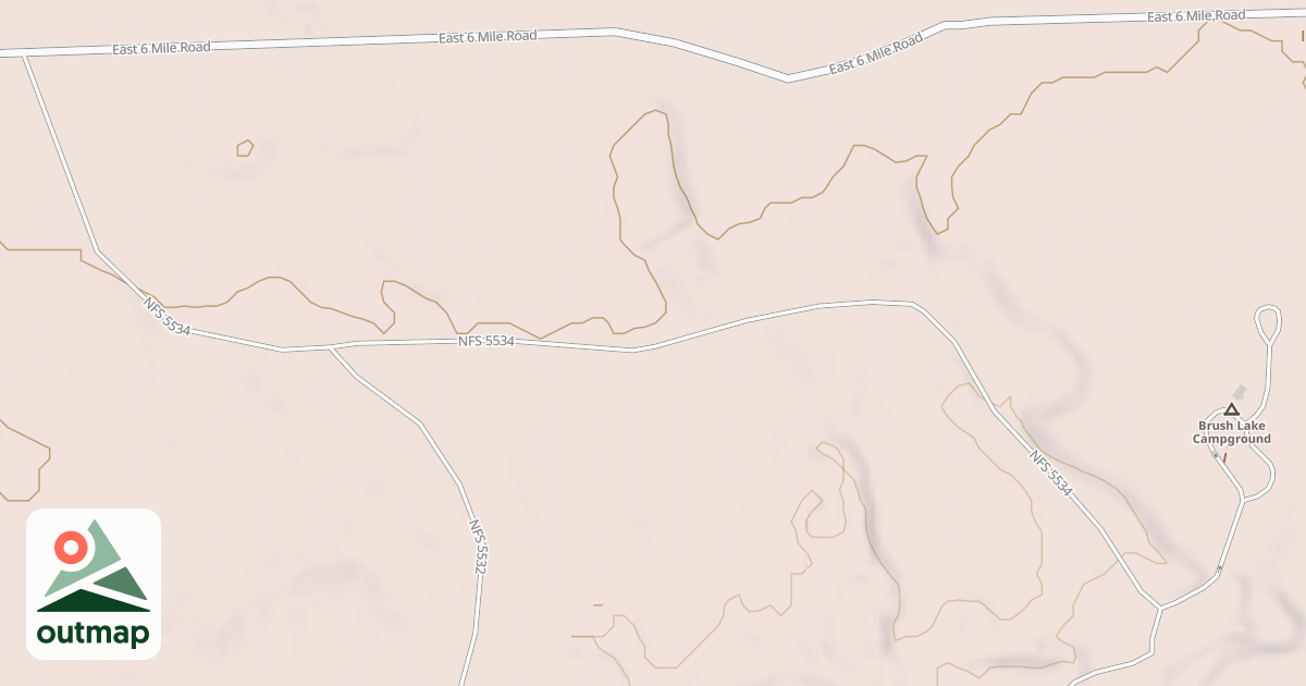Map of BRUSH LAKE WEST