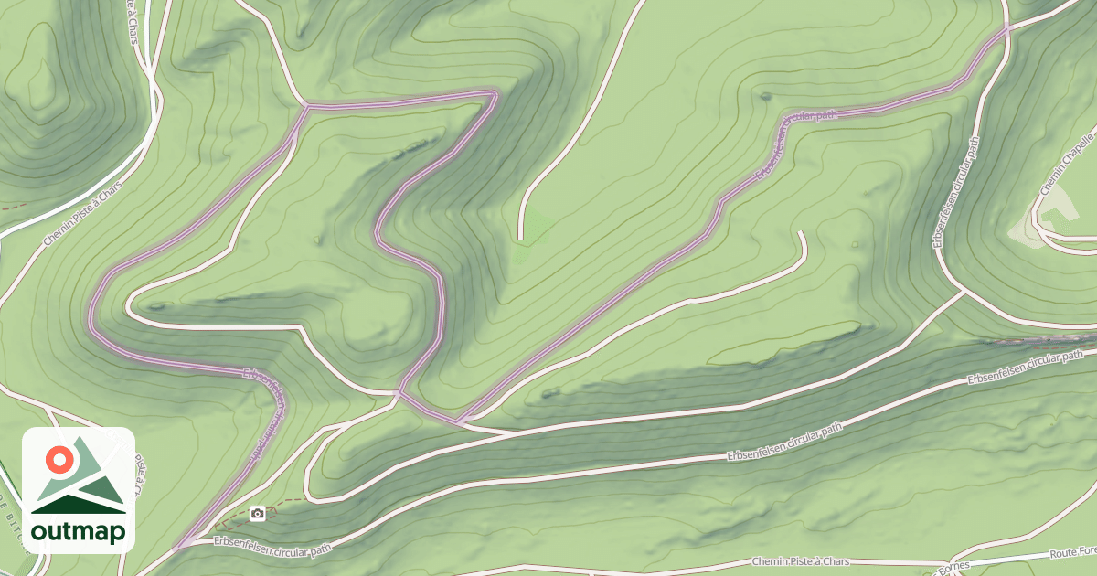 Map of Erbsenfelsen circular path