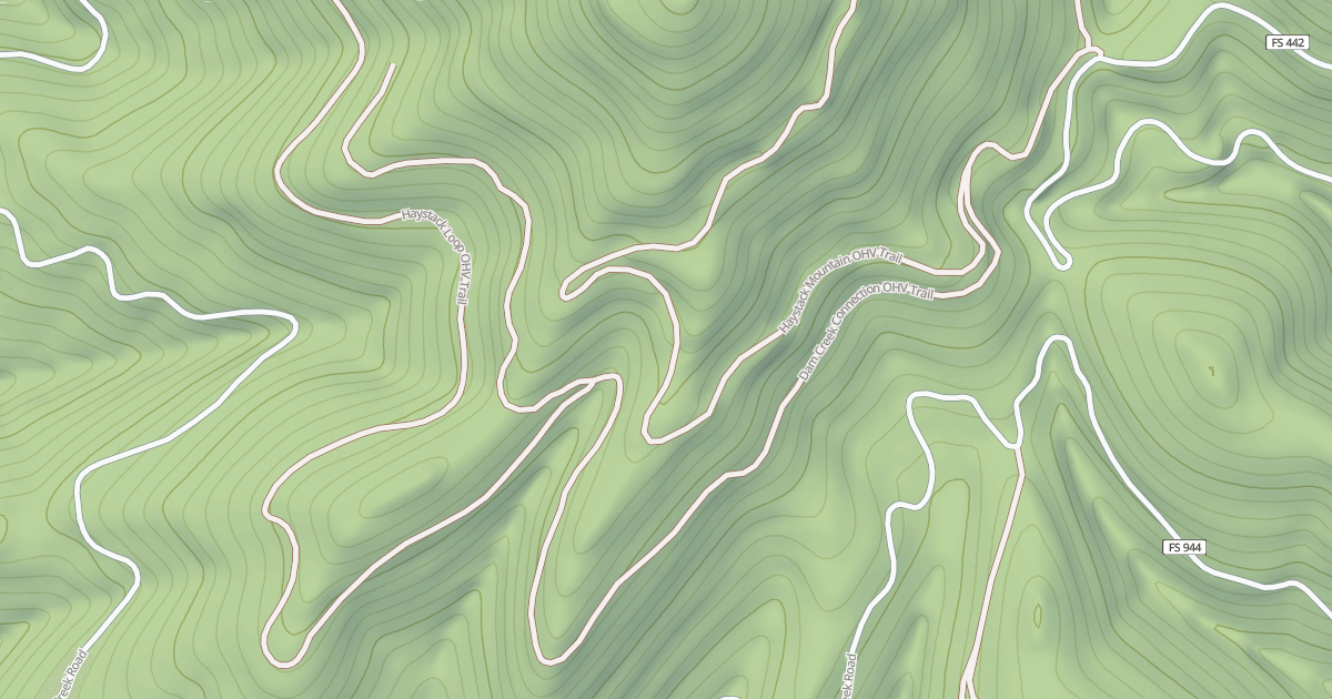Map preview of Dam Creek Connection Ohv