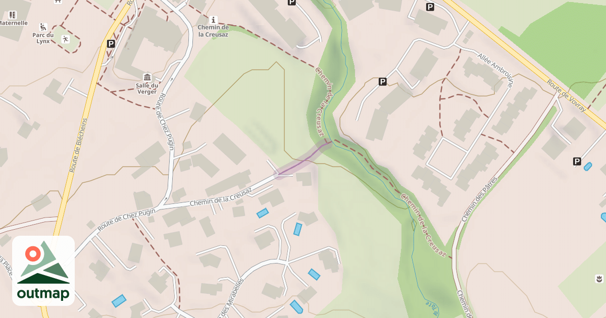Map of Chemin de la Creusaz