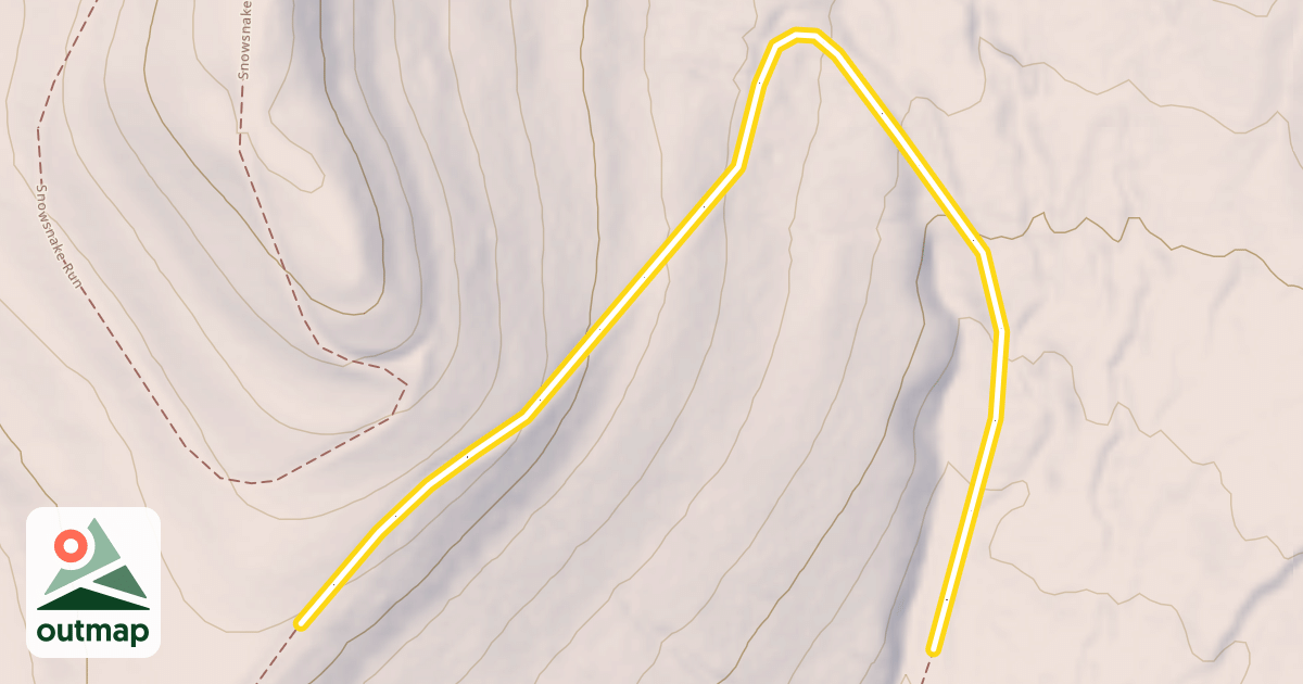 Map of Snowsnake Run